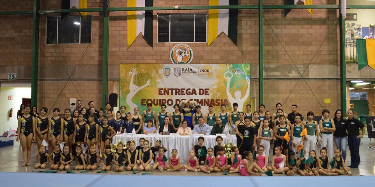 RECIBE CENTRO DEPORTIVO UABC EQUIPO PARA GIMNASIA ARTÍSTICA  POR PARTE DEL INDE.